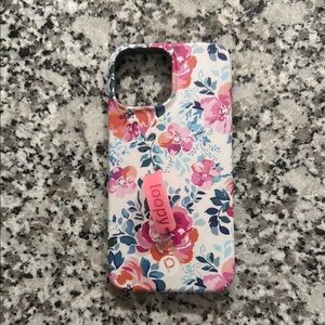 Loopy Case Pink and Blue Floral iPhone 16 plus Case